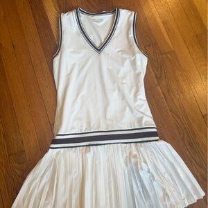 Tory Sport White and burgundy tennis dress